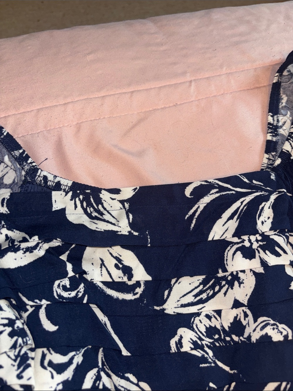 Maurices Navy and White Floral Dress Size 1X Plus Size NEW - Picture 4 of 15